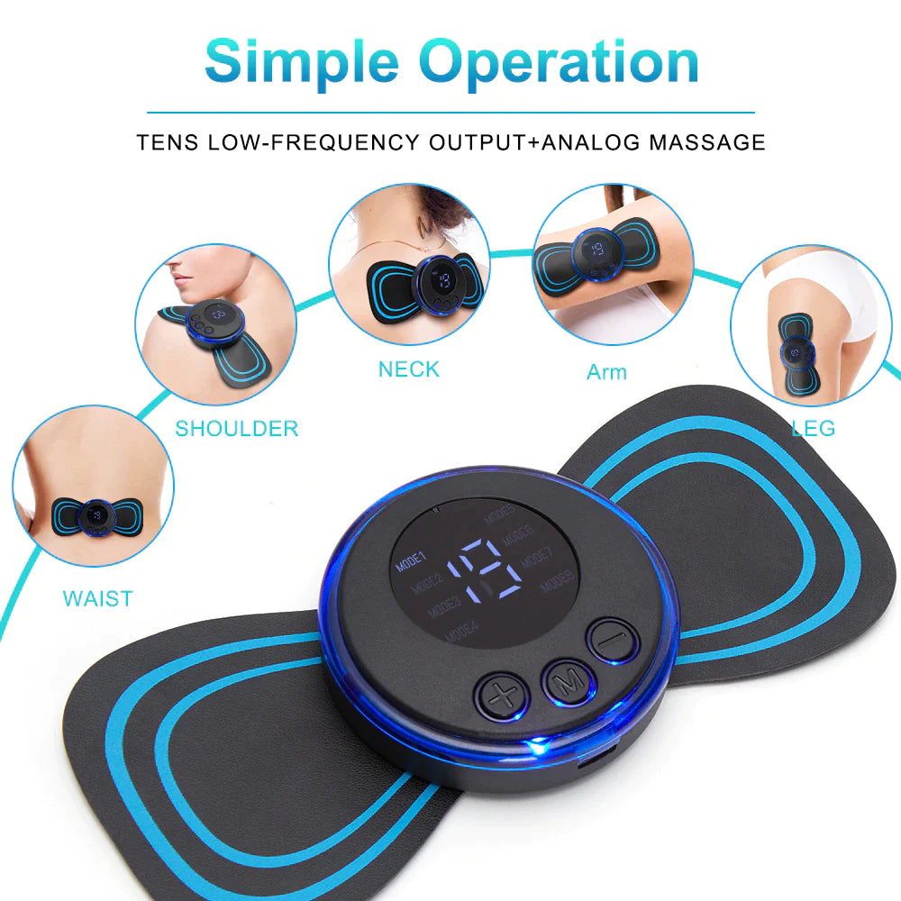 LCD Display EMS Neck Stretcher Electric Massager with 8 Modes for Cervical Relief and Muscle Stimulation
