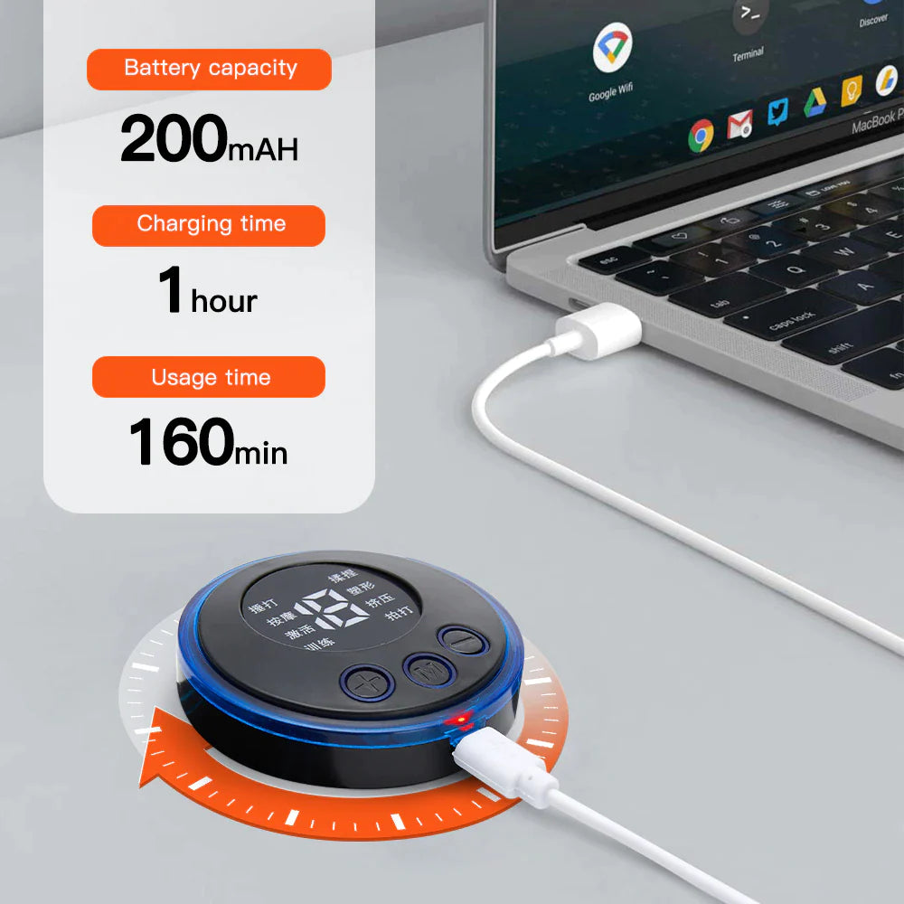 LCD Display EMS Neck Stretcher Electric Massager with 8 Modes for Cervical Relief and Muscle Stimulation